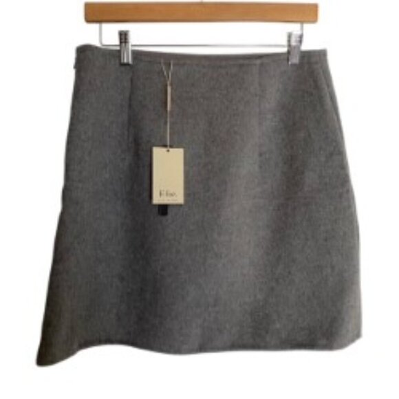 NWT Elie Tahari Grey Wool Blend Skirt 10